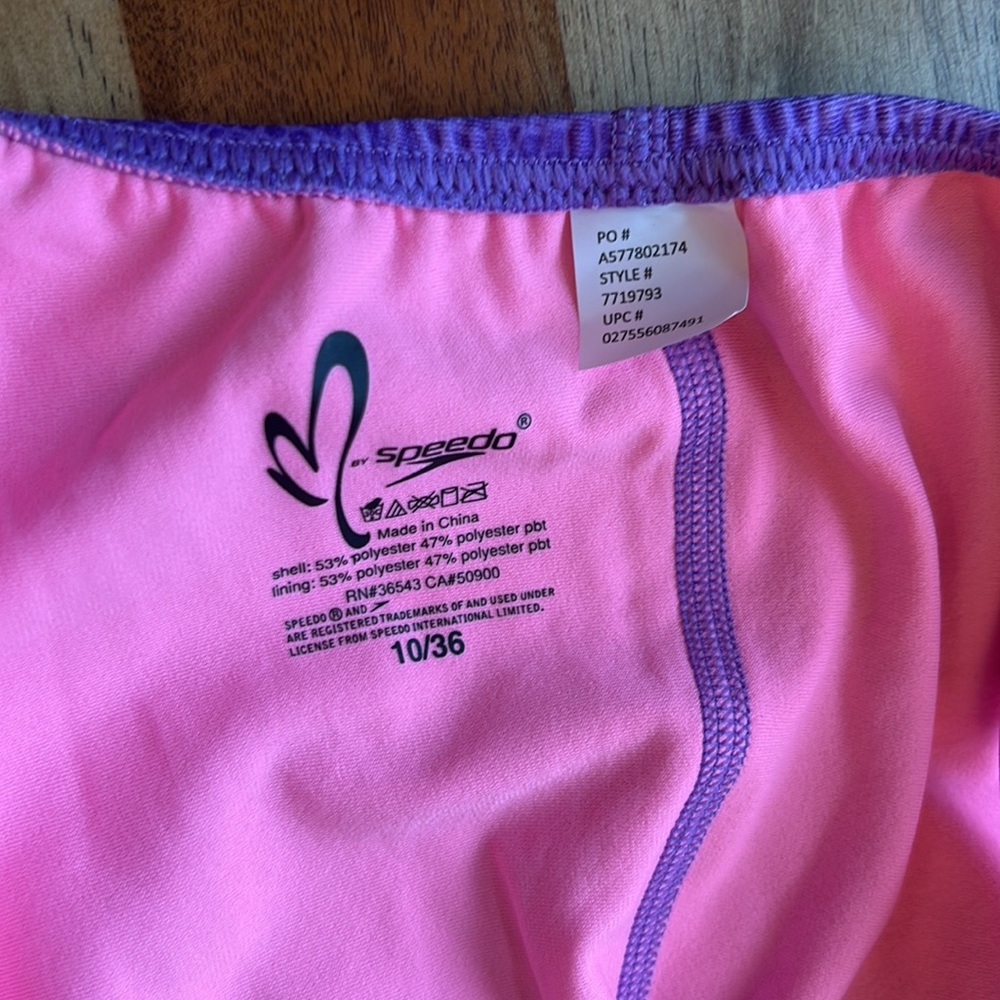 NEW Speedo Missy Franklin Endurance Lite Lilac Purple Reptile One Piece Swim 10 - Picture 6 of 11